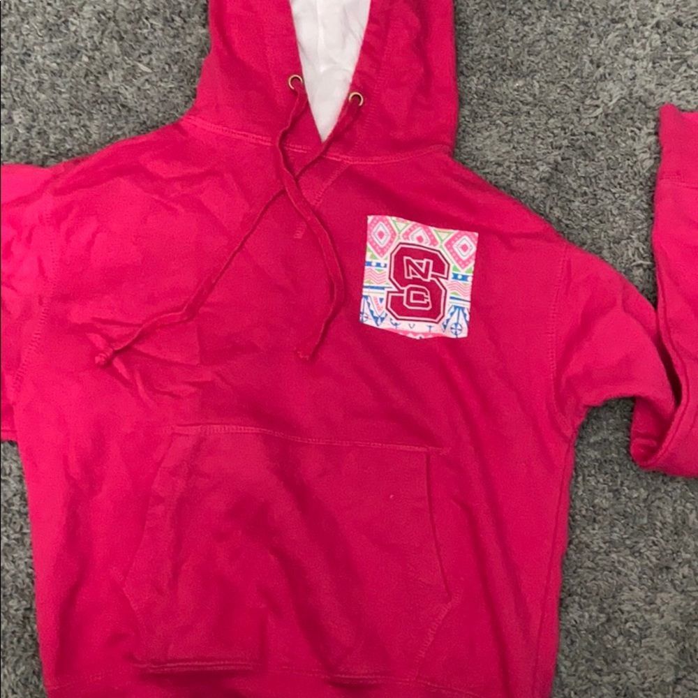 pink NCSU tribal print hoodie